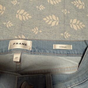 Frame Denim Light Blue Le Garçon Ankle Crop Jeans